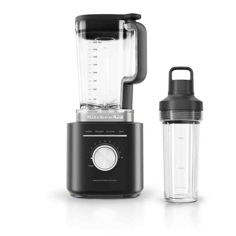 slide 1 of 8, KitchenAid Pure Power Blender with Personal Blender Jar Black Matte, 1 ct