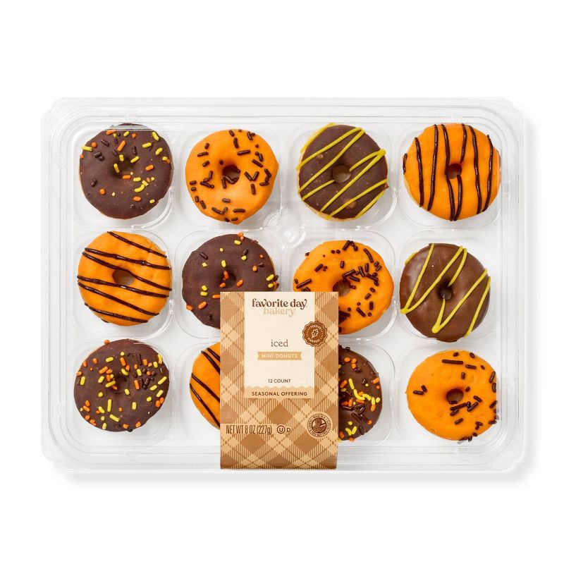 slide 1 of 4, Harvest Mini Donuts - 8oz/12ct - Favorite Day™, 12 ct; 8 oz