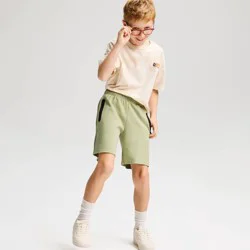 Boys' 'Below the Knee' Zipper Shorts - Cat & Jack™ Olive Green XL