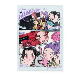 KPop Demon Hunters Nails and Mascara Throw Blanket Blue