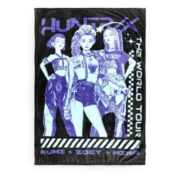 KPop Demon Hunters World Tour Throw Blanket Purple/Black