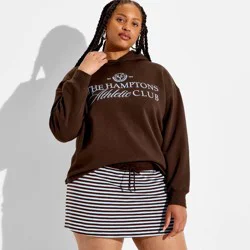 Women's Hooded Bungee Pullover Sweatshirt - Wild Fable™ Brown XXL