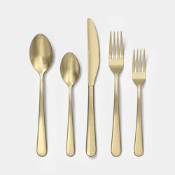 20pc Harrington Flatware Set Champagne Gold - Threshold™