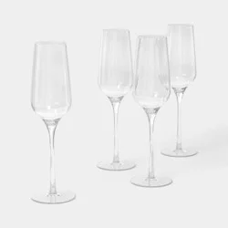 4pk 8.25 fl oz Champagne Flute - Threshold™