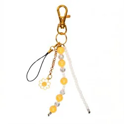 CharCharms Charm White Sunflower Bottle Accessory