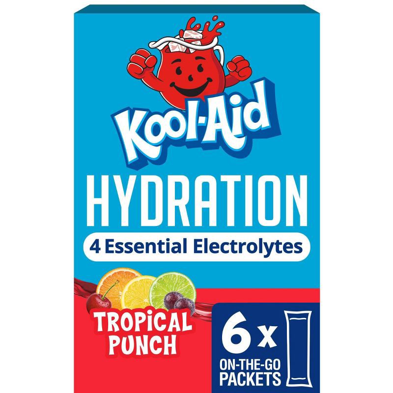 slide 1 of 9, Kool-Aid Hydrate OTG Tropical Punch - 1.32oz/6ct, 1.32 oz, 12 ct