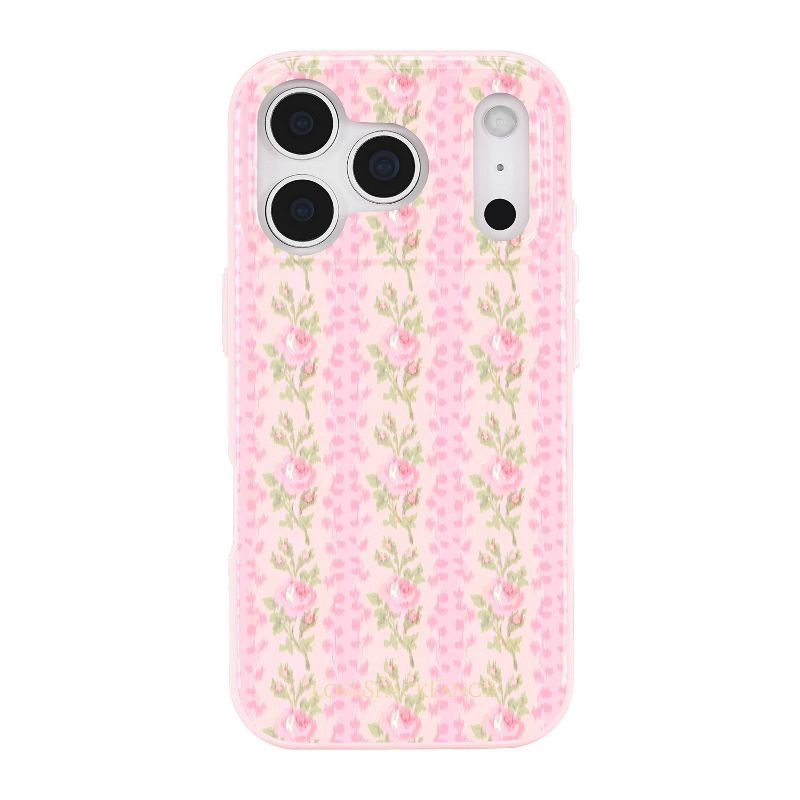 slide 1 of 8, LoveShackFancy x Target – Case-Mate Blooming Heirloom iPhone 17 Pro Case with MagSafe Strawberry Macaroon, 1 ct