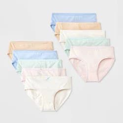 Girls' 10pk Solid Cotton Briefs - Cat & Jack™ 8