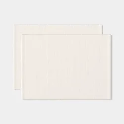 2pk Easy Care Corded Placemat Cream - Room Essentials™