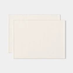 2pk Easy Care Corded Placemat Cream - Room Essentials™