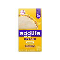 egglife Grab & Go Chicken Sausage, Egg & Cheddar - 3oz