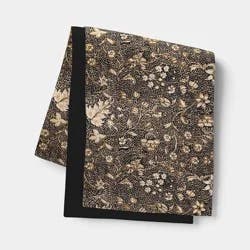 14x72" Cotton Reversible Vintage Floral Table Runner Black - Threshold™