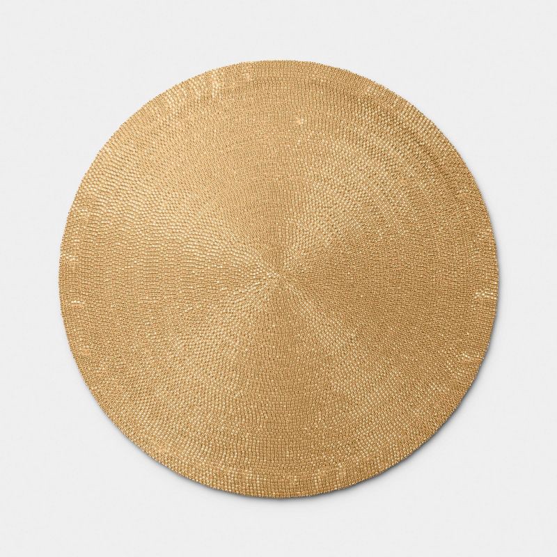 slide 1 of 4, 15" Beaded Charger Gold - Threshold™, 15 in