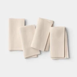 4pk Easy Care Cross Weave Dinner Napkins Off-White - Room Essentials™