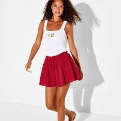Women's Tiered Mini Skort - Wild Fable™ Red S