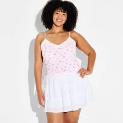 Women's Tiered Mini Skort - Wild Fable™ White XXL