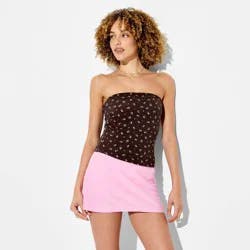 Women's ButterBliss Reversible Tube Top - Wild Fable™ Brown Floral M
