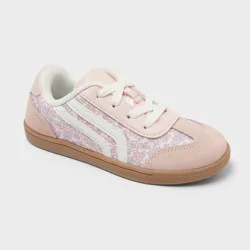 Kids' Floral Boston Court Lace-Up Sneakers - Cat & Jack™ Pink 2