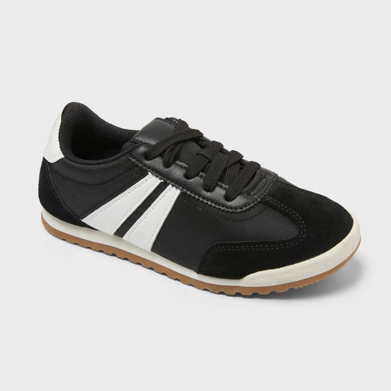 slide 1 of 4, Kids' Thatcher Jogger Lace-Up Sneakers - Cat & Jack™ Black 2, 1 ct