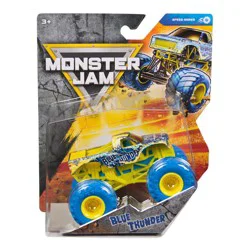 Monster Jam Official Blue Thunder Monster Truck Die-Cast Vehicle 1:64 Scale Kids' Toys for Boys Ages 3 and Up