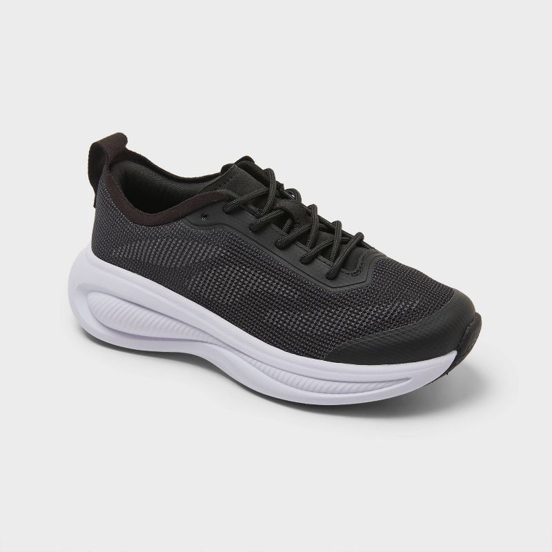 slide 1 of 4, Kids' Mattias Lace-Up Performance Sneakers - All In Motion™ Black 6, 1 ct