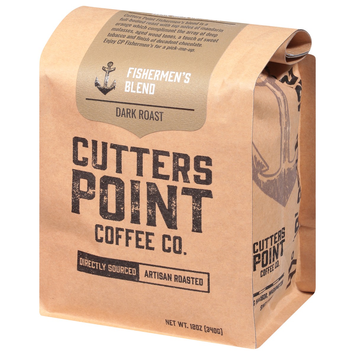 slide 3 of 9, Cutters Point Coffee Co. Dark Roast Fresh Ground Fishermen's Blend Coffee 12 oz, 12 oz