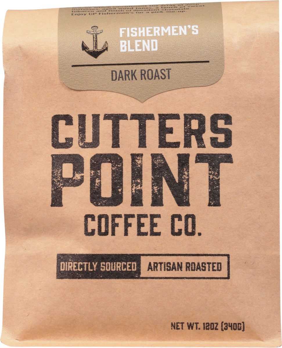 slide 4 of 9, Cutters Point Coffee Co. Dark Roast Fresh Ground Fishermen's Blend Coffee 12 oz, 12 oz