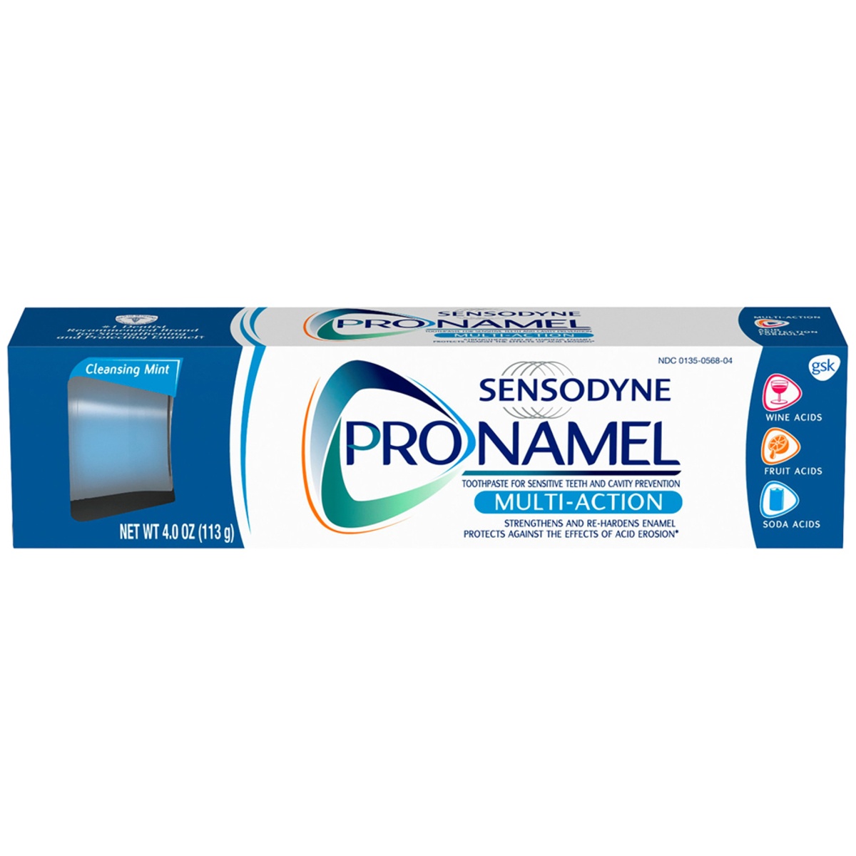 slide 1 of 1, Sensodyne Pronamel Multi-Action Enamel Toothpaste for Sensitive Teeth, Cleansing Mint - 4 Ounces, 4 oz