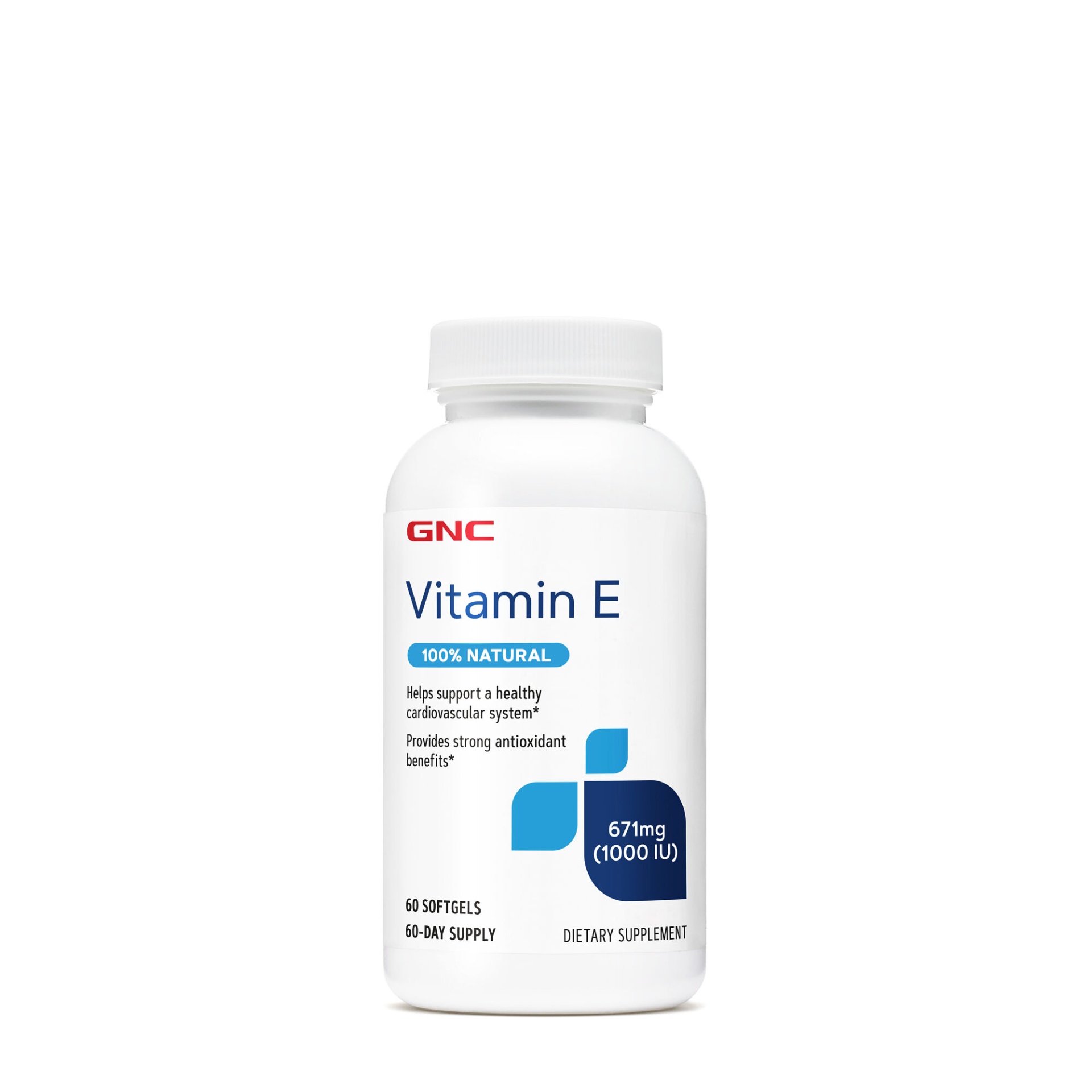 slide 1 of 1, GNC Vitamin E 100% Natural 1000IU, 60 ct