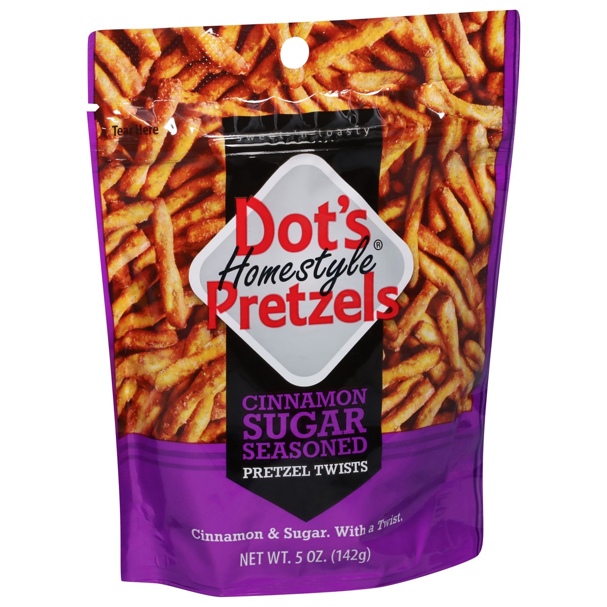 slide 12 of 14, Dot's Homestyle Pretzels Cinnamon Sugar Seasoned Pretzel Twists 5 oz, 5 oz