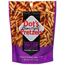 Dot's Homestyle Pretzels Cinnamon Sugar Seasoned Pretzel Twists 5 oz