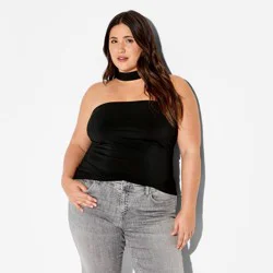 Women's Scarf Tube Top - Wild Fable™ Black XXL