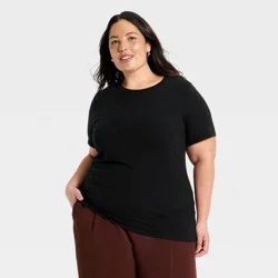 Women's Asymmetrical T-Shirt - A New Day™ Black M