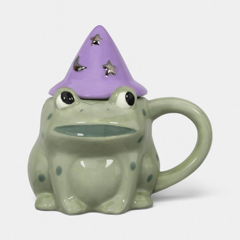 slide 1 of 3, 9 fl oz Earthenware Mini Frog with Lid Mug - Hyde and EEK! Boutique™, 9 fl oz