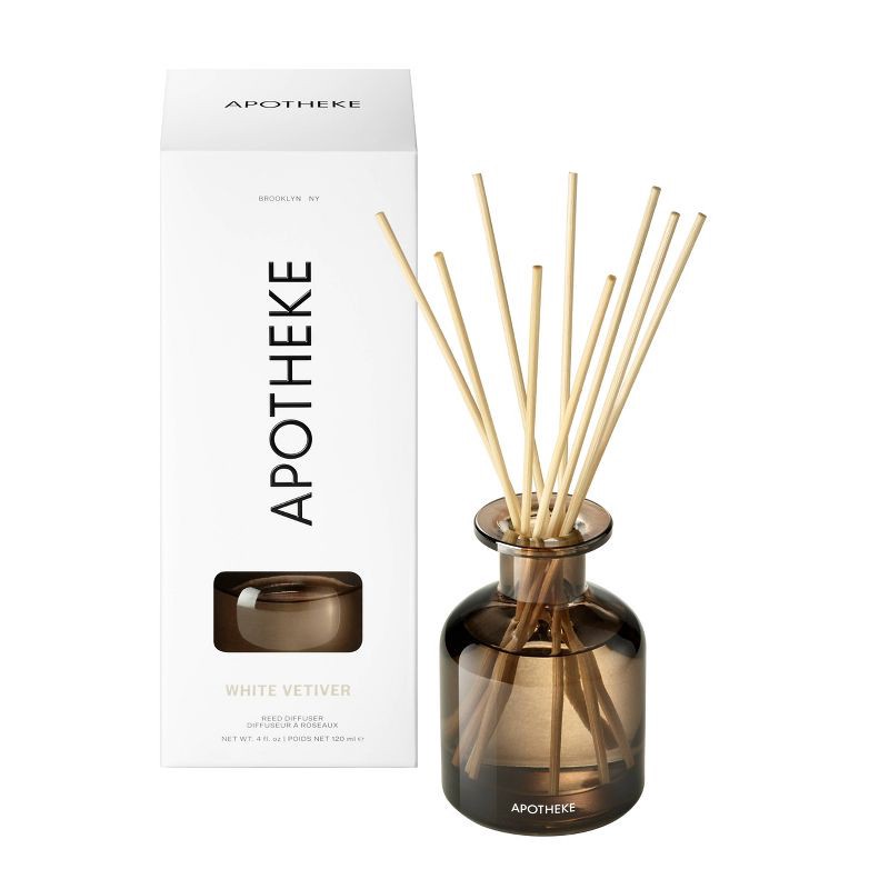 slide 1 of 5, APOTHEKE White Vetiver Reed Diffuser 4 fl oz, 4 fl oz