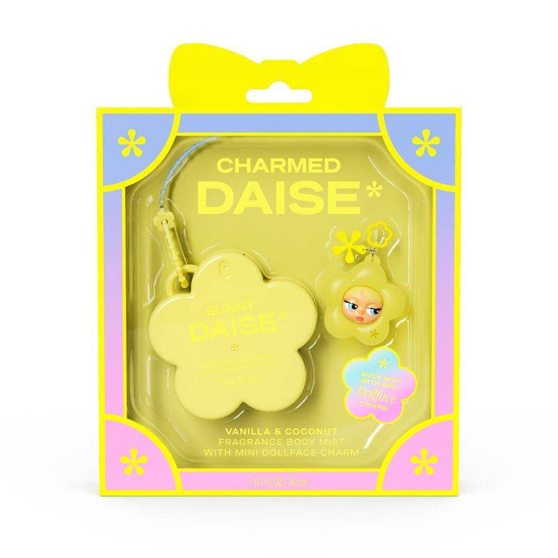 slide 1 of 9, DAISE Mini Body Mist + Charm - Sunny - 1.01 fl oz, 1.01 fl oz
