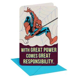 American Greetings Marvel Spider-Man Father's Day Card for Dad, True Hero, Includes Envelopes