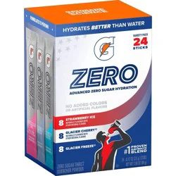 Gatorade G-Zero Powder Sticks Variety Pack - 24ct