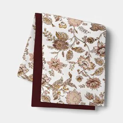 14x72" Cotton Reversible Adelaide Floral Table Runner Burgundy - Threshold™