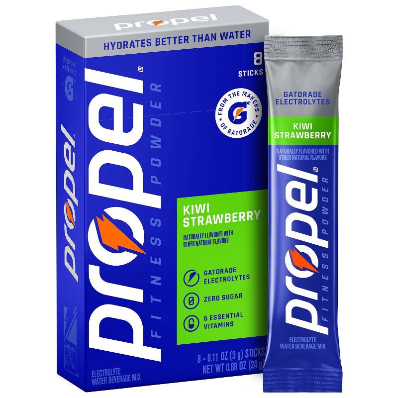 slide 1 of 7, Propel Powder Sticks - Kiwi Strawberry - 8ct, 8 ct