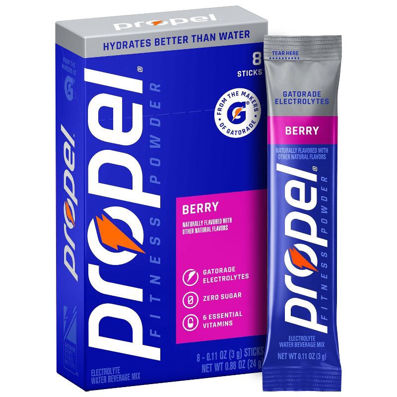 slide 1 of 7, Propel Powder Sticks - Berry - 8ct, 8 ct