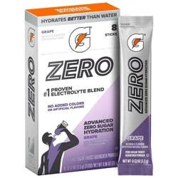 Gatorade G-Zero 8ct Powder Sticks - Grape - 8ct