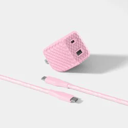 Jelly 25W Dual Port Wall Charger + 6ft USB-C Cable Combo - heyday™ ️ Pink