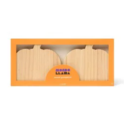 2ct Halloween Craft Wood Pumpkin Base DIY - Mondo Llama™