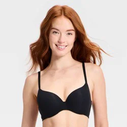 Women's Luxe Stretch Comfort Wire Demi Bra - Auden™ Black 34A