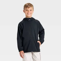 Boys' Windbreaker Softshell Jacket - All In Motion™ Black S