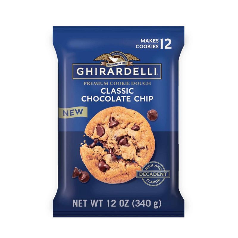 slide 1 of 10, Ghirardelli Premium Chocolate Chip Cookie Dough - 12oz, 12 oz
