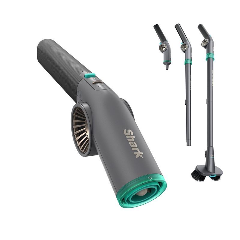 slide 1 of 10, Shark BlastBoss Indoor-Outdoor Air Blasting System Cordless Floor Sweeper AB2112 8" Cleaning Path Charcoal, 1 ct