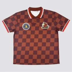 Super Mario Mario Kart Checkered Sport Polo: Donkey Kong - M