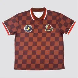 Super Mario Mario Kart Checkered Sport Polo: Donkey Kong - L